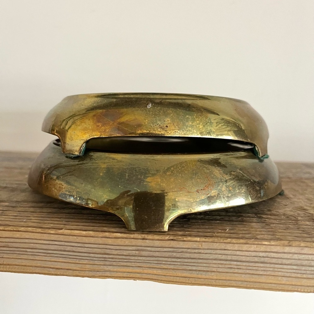 Solid brass pillar candle holders set 2 - Picture 4 of 6